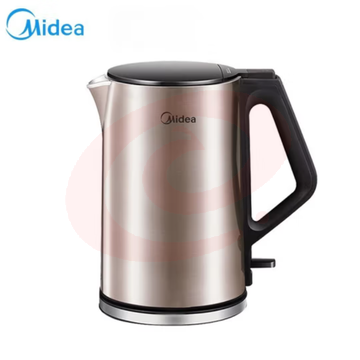 美的(Midea)电热水壶 家用1.5L烧水壶双钢防烫防干烧电茶壶热水壶 304不锈钢自动断电开水壶 HJ1510a