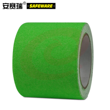 安赛瑞 彩色防滑胶带(荧光绿)100mm×5m 荧光色防滑胶带卷 11905 SKU：YDKJ28461