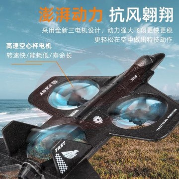 DwiA380航模玩具遥控飞机无人机大型滑翔机儿童成人客机可飞行器模型 【定高】四轴战机 两块电池