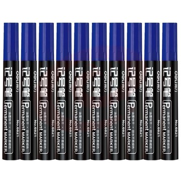得力思达6821记号笔(蓝)(支)10支/盒  