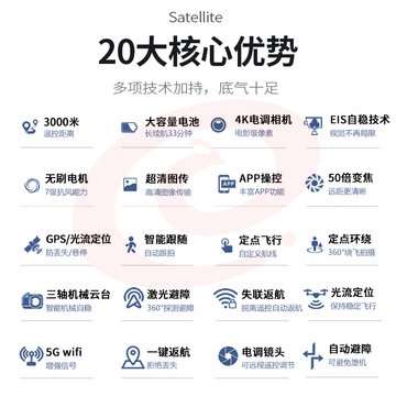 星控智能 无人机航拍无人拍摄飞机高清超长续航智能返航遥控飞机【激光避障+三轴云台+EIS电子增稳】 升级3000米图传二电（高端背包+内存卡+停机坪）