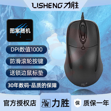 力胜 有线办公家用鼠标 USB接口免驱动 桌面电脑笔记本台式机 日常职场办公室教室寝室稳定作图作业 力胜OP-300C鼠标