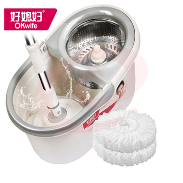 好媳妇 AGW-7400A-1旋风旋转拖把（钢网）免手洗双驱动吸水托布地拖桶 干湿两用懒人木地板墩布拖地神器 共2替换头