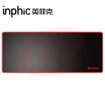 英菲克（INPHIC）PD100鼠标垫大号 游戏电竞办公超大鼠标垫 电脑桌垫 凑单 700mm*300mm 黑
