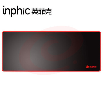 英菲克（INPHIC）PD100鼠标垫大号 游戏电竞办公超大鼠标垫 电脑桌垫 凑单 700mm*300mm 黑 SKU：YDKJ30338