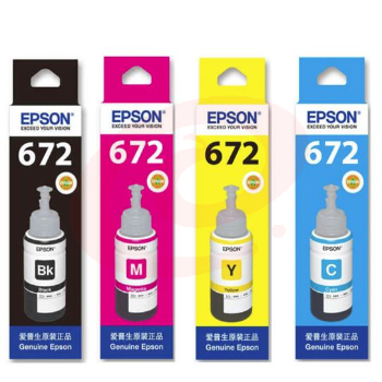 爱普生（Epson）T6721/T6722/T6723/T6724四色一套墨水 （适用于L383/380/360/1300/130/313）四色套装