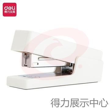 得力（deli）纽赛NS084订书机(白)(1台订书机/盒) 适配0012通用型订书钉