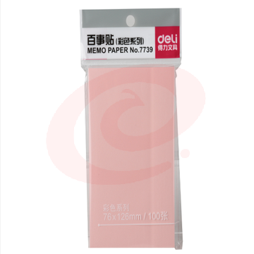 得力7739 76*126mm记事贴(混)
