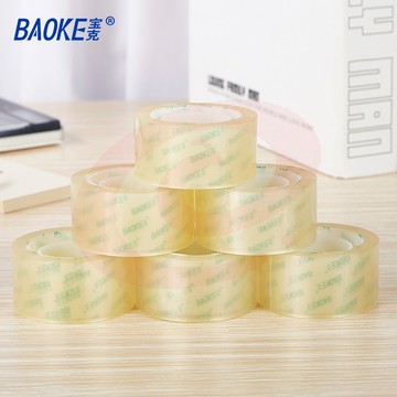 宝克（BAOKE） 透明胶带 高粘易撕文具胶带 小胶带 封箱胶带 办公用品 快递物流仓储打包手工文具 24mm×20Y×4.5C  6卷 JM2420