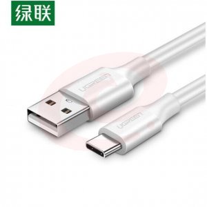 绿联 UGREEN US287 TYPE-C快充线 3A快充USB TYPE C公转USB2.0公连接线 1.5米/白色    bwsj-2022080723990