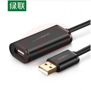 绿联 UGREEN US121 USB2.0延长线 公对母数据线 带信号放大器远距离传输加长线 5米    bwsj-2022080724002 SKU：YDKJ30417