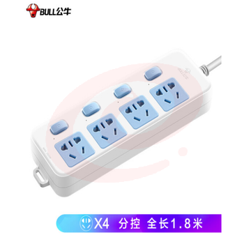 公牛（BULL）GN-315插座 4位分控1.8米