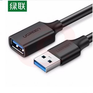 绿联40657 UGREEN US129 USB3.0延长线带屏蔽 公对母加长连接线 2米