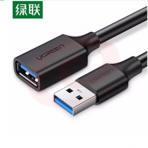 绿联40657 UGREEN US129 USB3.0延长线带屏蔽 公对母加长连接线 2米 SKU：YDKJ31005