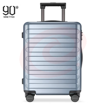 90分 拉杆箱28英寸 商旅两用旅行箱男女PC耐磨托运箱 密码箱轻音万向轮行李箱七道杠 暗夜黑