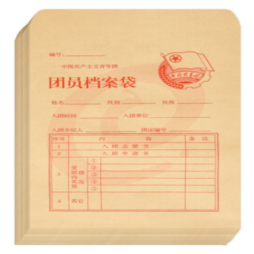 团员档案袋 A4 120g超厚 100个/包