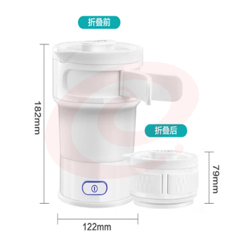生活元素（LIFE ELEMENT）迷你硅胶旅行折叠电水壶 便携式烧水壶 0.6L一键加热款 I93