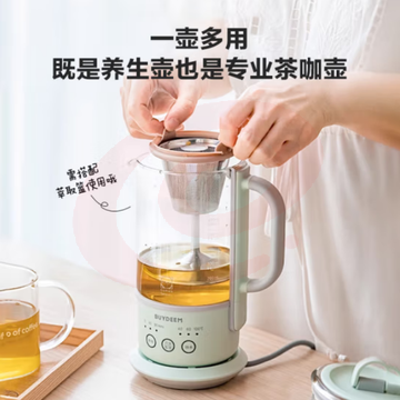 北鼎（Buydeem）烧水壶多功能分体式煮茶器 K36浅杉绿+迷你萃取篮