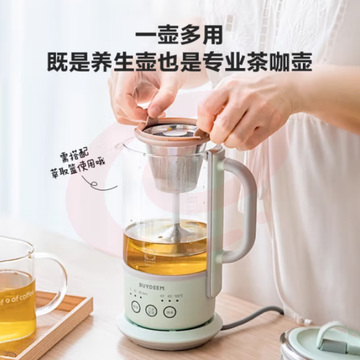 北鼎（Buydeem）烧水壶多功能分体式煮茶器 K36浅杉绿+迷你萃取篮 SKU：YDKJ32289