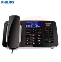 飞利浦(PHILIPS)录音电话机 固定座机 办公家用 中文菜单 自动录音 CORD495黑色0