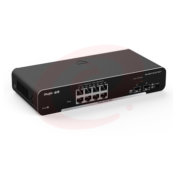 锐捷 RG-NBS3100-8GT2SFP 二层网管8口千兆交换机 2个千兆光口 黑色