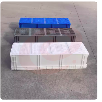 超大号蓝色物流箱/周转箱 800*400*340 镂空把手