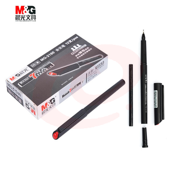 晨光(M&amp;G) MG2180 碳素中性笔 签字笔 0.5mm 12支/盒 黑色  DBJ202302181101352 SKU：YDKJ35376