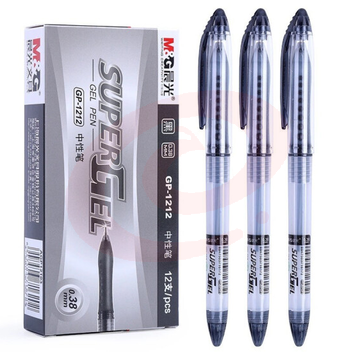 晨光(M&amp;G) GP-1212 中性笔灵智签字笔 0.38mm 黑色 12支/盒  DBJ202302181101331