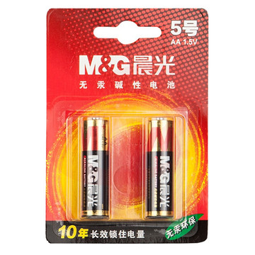 晨光(M&amp;G) 5号碱性电池(2粒吸卡)ARC92554