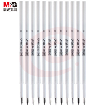 晨光(M&G)0.5mm黑色中性笔替芯 子弹头高品质按动签字笔替芯 优品系列水笔芯 12支/盒2008   AGR67T73
