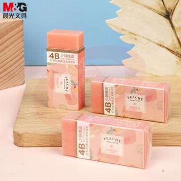晨光文具 4B粉色橡皮 学生考试橡皮擦 乐桃派对系列通用橡皮 开学文具 单个装AXP963C8