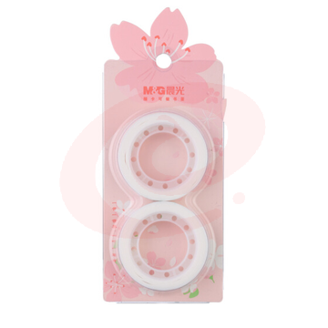 晨光AJD957G2 书签隐形文具胶带樱花 12mm*14y 2卷装/卡