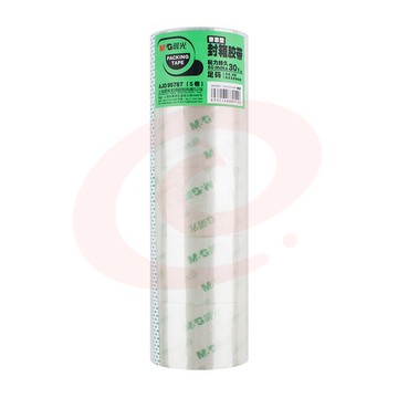 晨光 AJD95787 普透胶带胶布打包不易断裂封箱办公快递 60mm*30y 1筒5卷装
