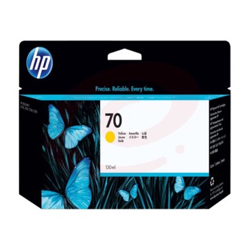 惠普（(HP)）70号墨盒 适用于绘图仪Z5400/Z2100/z5200/Z3200/Z3100 C9454A 黄色130ml墨盒
