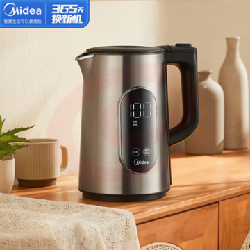 美的(Midea)电热水壶烧水壶保温热水壶1.5L大屏温显5段控温沸腾除氯316不锈钢 SKU：YDKJ35620