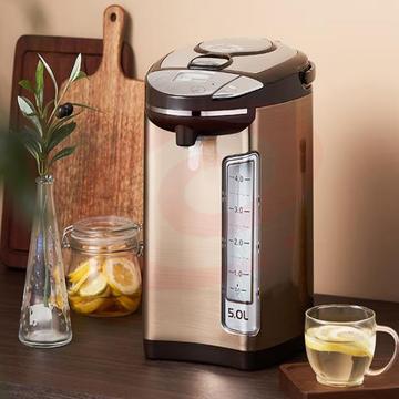 美的(Midea)电热水瓶热水壶电水壶304不锈钢净甜家用热水瓶暖水瓶多段控温恒温保温5L大容量烧水壶704C-50G