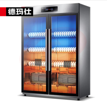 德玛仕（DEMASHI）商用消毒柜 650升一星级丨内外不锈钢丨智能触控 双开门立式消毒柜  不锈钢大容量 餐厅食堂饭店双门毒碗柜茶杯消毒柜商用 餐饮门店用丨
