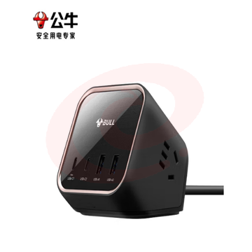 公牛(BULL)35W PD苹果快充插座/插线板/插排/接线板 USB(2C2A)+3插孔 全长1.5米 总输出35W GNV-MS1353