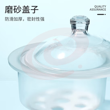 比克曼生物 湘玻 玻璃干燥器干燥皿真空实验室多规格除湿加厚玻璃耐高温腐蚀 【300mm】盖子透明 (