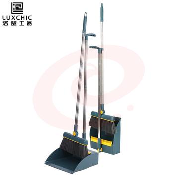 洛楚（Luxchic）北欧绿塑料扫把簸箕套装工业用工厂办公室扫帚硅胶扫地笤帚 (
