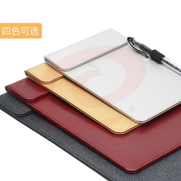 康百 皮革夹纸板书写夹板磁性板夹 黑色 (个)