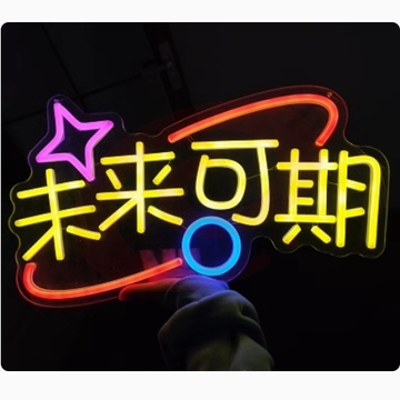 高校文艺晚会演唱会led手举牌应援发光摆摊粉丝生日班级霓虹灯ins灯牌定制
