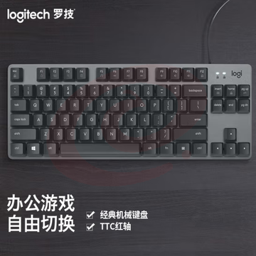 罗技(Logitech) K835机械键盘 84键 黑色 TTC轴 红轴 （可当天配送发货） SKU：YDKJ37155