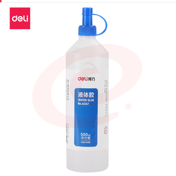 得力(deli)500ml专用液体胶水 高粘度 透明无色 6357