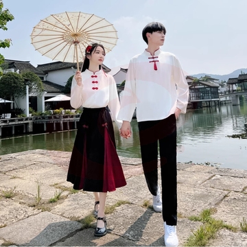 民国风班服高中初中学生毕业照套装中国风合唱舞蹈比赛演出服