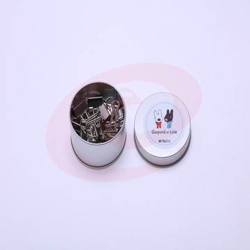 晨光长尾夹卡斯波和丽莎长尾夹铁盒长尾夹单盒装QBS92871