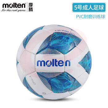 摩腾（MOLTEN）足球成人手缝PVC学生儿童训练耐磨足球1711 F5A1711白蓝【5号标准男子】