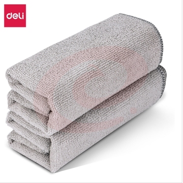 得力LQ392 超细纤维 抹布 30*70cm 2片装 灰色 