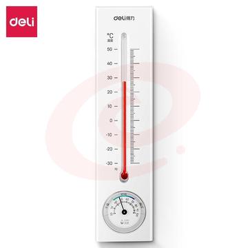 得力9013S煤油温湿度计(白)(卡)
