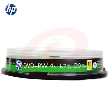 惠普（HP） DVD+RW可擦写 光盘/刻录盘 空白光盘 4速4.7GB 桶装10片